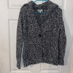 Ann Taylor LOFT black & white knit sweater